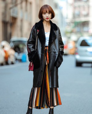 3/4 Length Shearling Sheepskin Coat