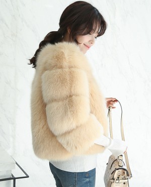 Cropped Fox Fur Jacket