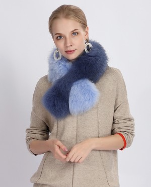 Two-tone Fox Fur Scarf