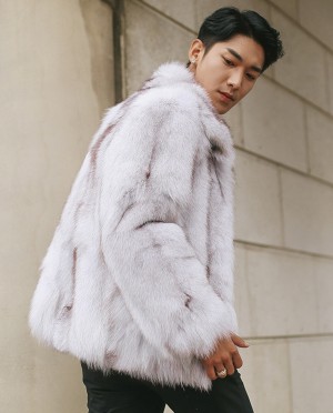 Mens Fox Fur Jacket