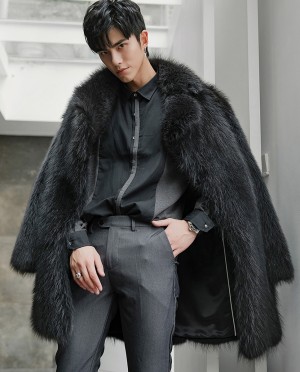 Mens Raccoon Fur Coat