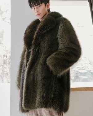 Mens Raccoon Fur Coat