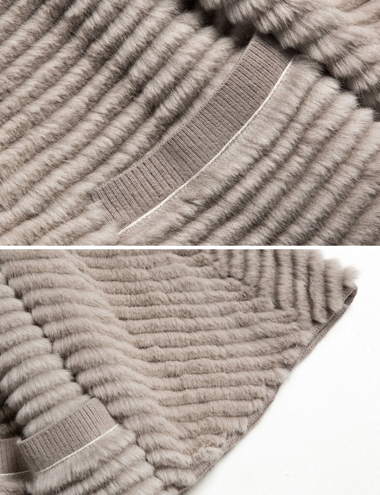 Mink Fur Woollen Knitted Cardigan 334-7