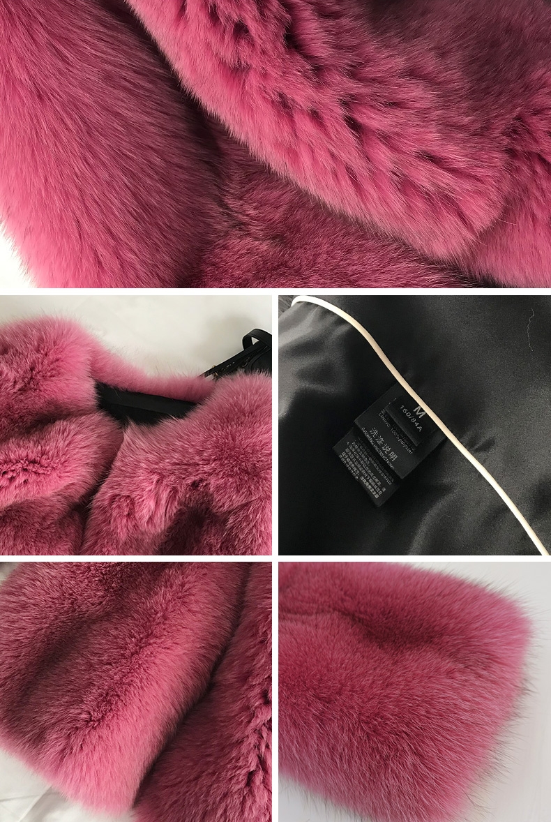 Fox Fur Coat-Hot Pink 320-3