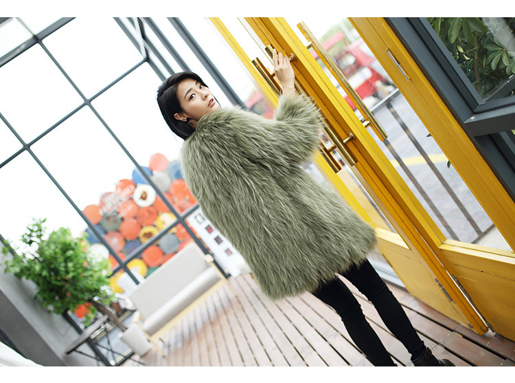 Knitted Raccoon Fur Coat 772 Details 13