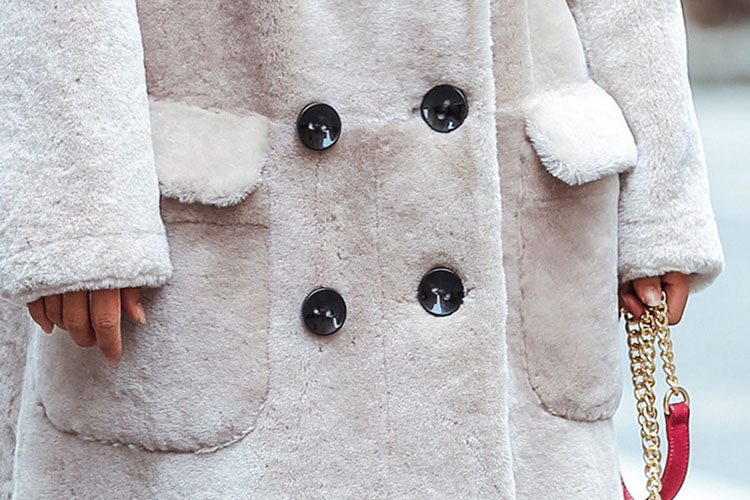 Full Length Shearling Lambwool Coat 700 Gray 2