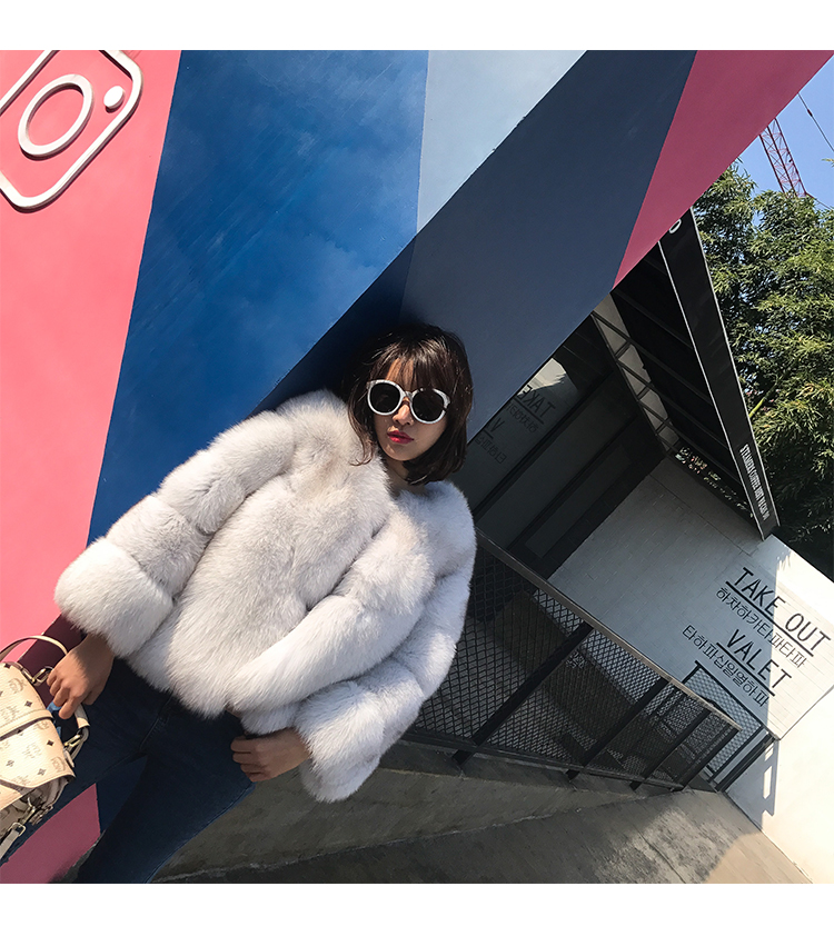 Blue Fox Fur Jacket 005 Details 7