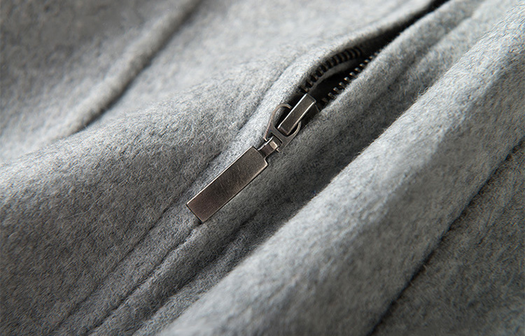 Fox Fur Hooded Vest with Wool Knitting Jacket 710 Details 3
