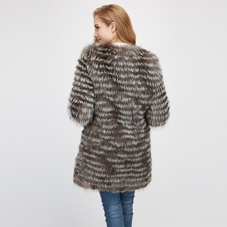 Silver Fox Fur Jacket 970 Details 8