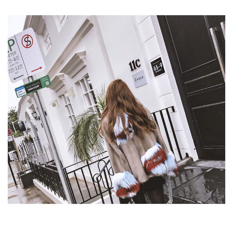 Mink Fur Jacket With Fox Fur Trim 932 Details 1