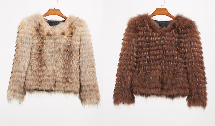 Cropped Raccoon Fur Jacket 971 Details 1