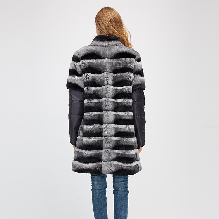 Rex Rabbit Fur Jacket with Detachable Sleeves 954 Details 12