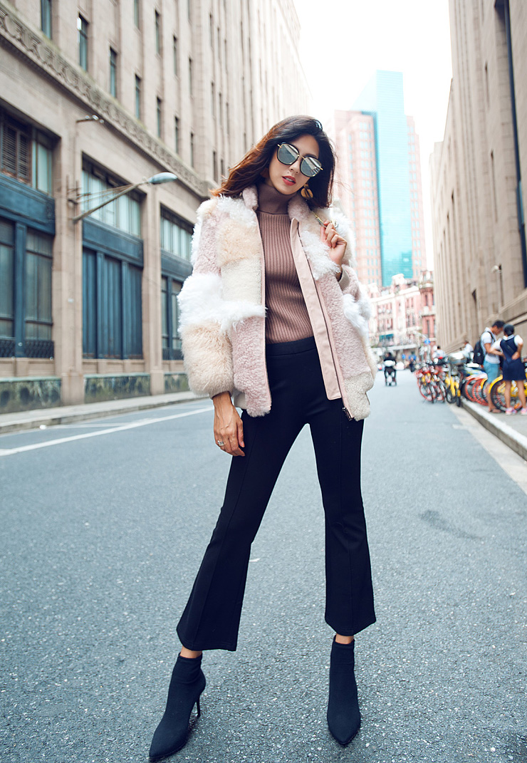 Shearling Sheep Fur Jacket 097 Details 8