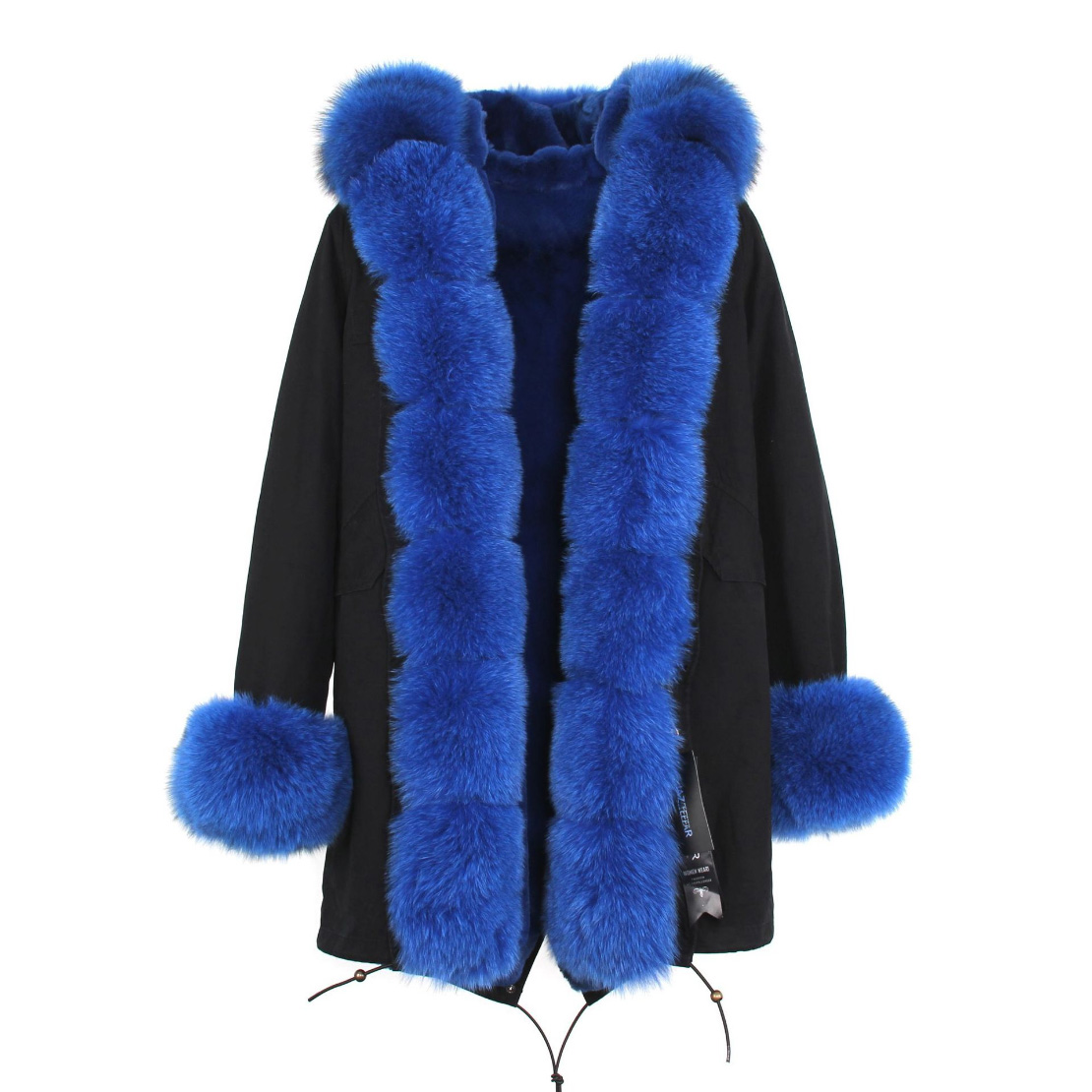 Fox Fur Trimmed Hooded Parka with Detachable Liner 133-12