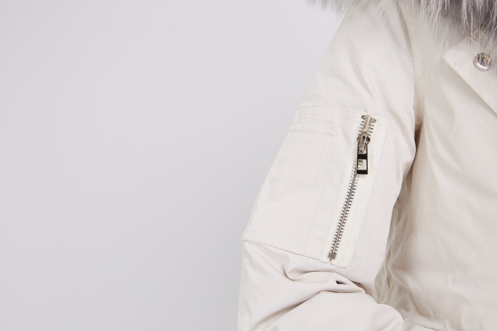 Detachable Fox Fur Lined Hooded Down-filled Parka with Raccoon Fur Trim 249 Details 3