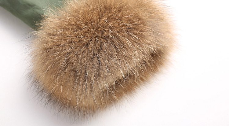 Raccoon Fur Trimmed Hooded Parka with Detachable Rabbit Fur Liner 122 Details 20