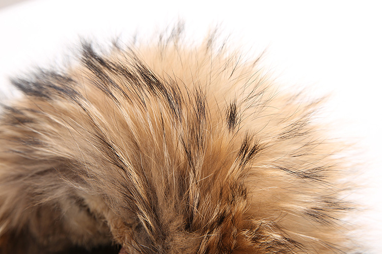 Raccoon Fur Trimmed Hooded Parka with Detachable Rabbit Fur Liner 122 Details 12
