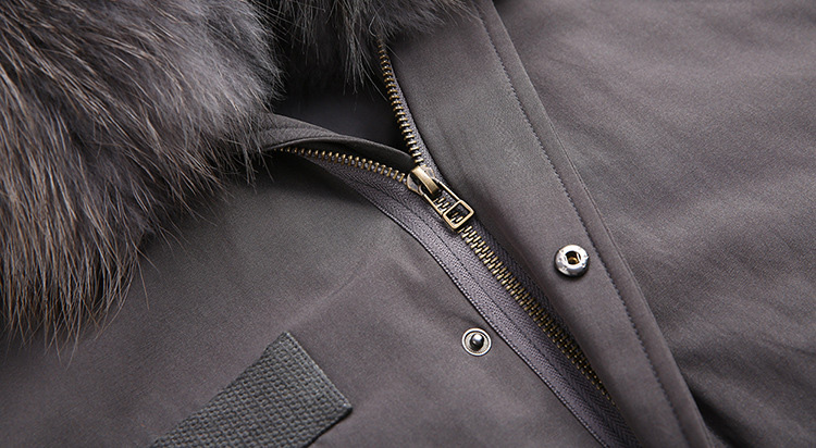 Raccoon Fur Trimmed Hooded Down-filled Parka 125 Details 2