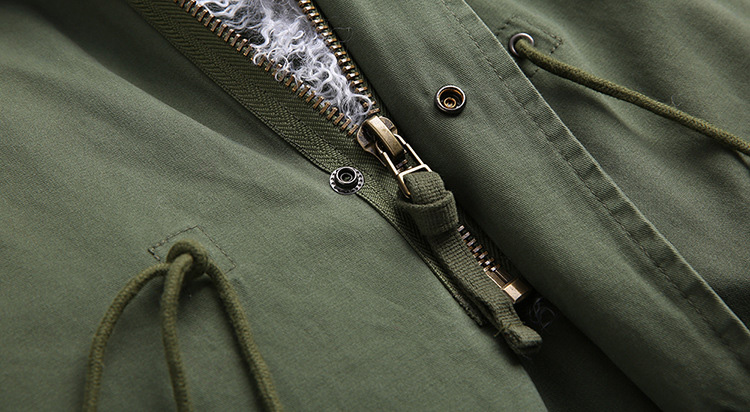 Tibet Sheep Fur Hooded Parka 119b Details 7