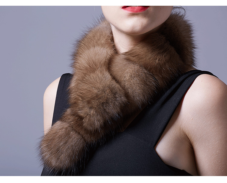 Sable Fur Scarf 071 Details 5