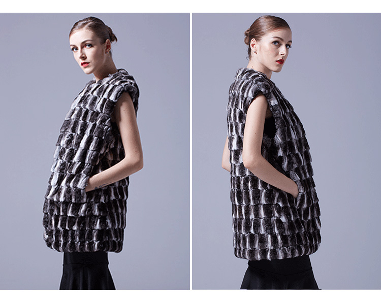 Chinchilla Fur Vest 049 Details 2