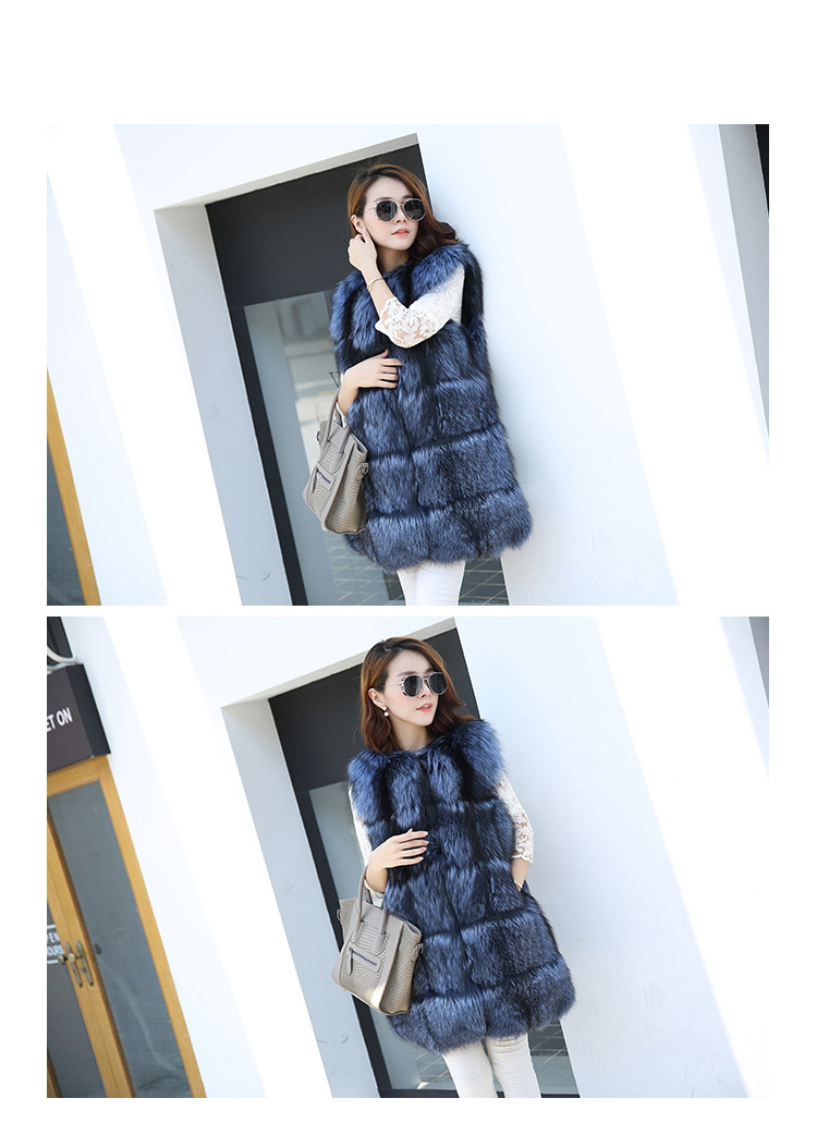 Silver Fox Fur Vest 995 Details 6