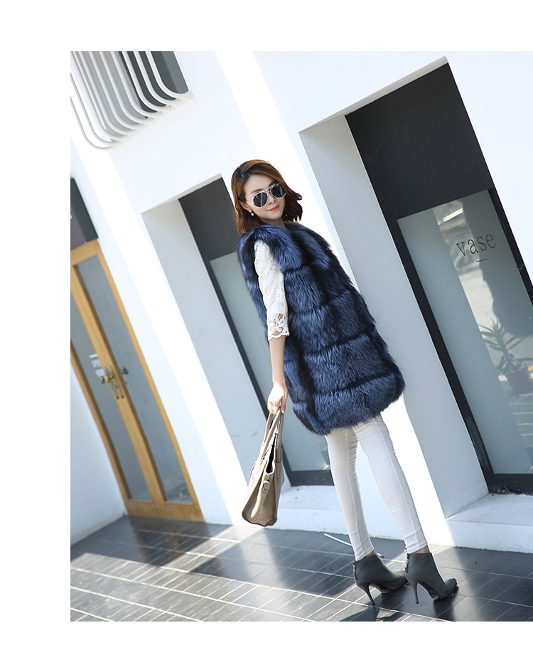Silver Fox Fur Vest 995 Details 5