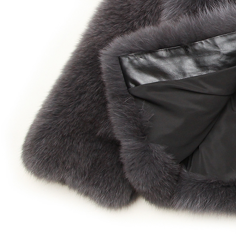 Men's Fox Fur Bomber Jacket 387-8
